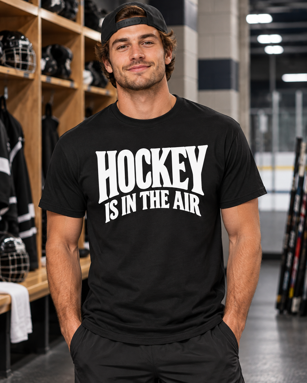 Hockey Is in the Air Unisex T-Shirt