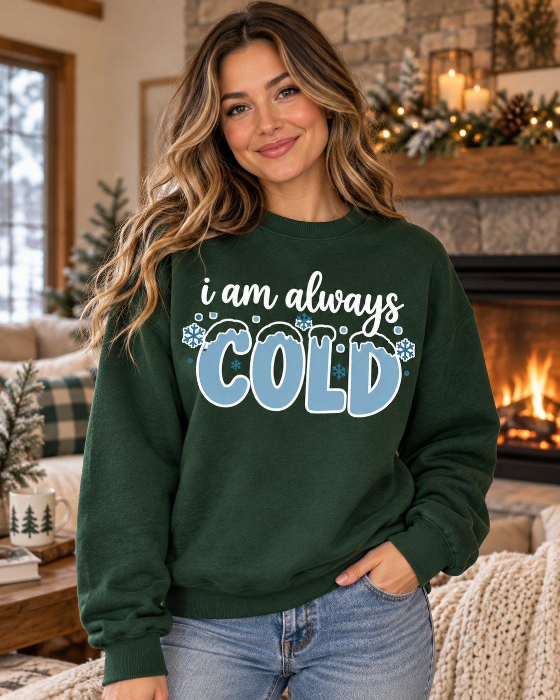 I Am Always Cold Sweatshirt | Winter Humor Crewneck