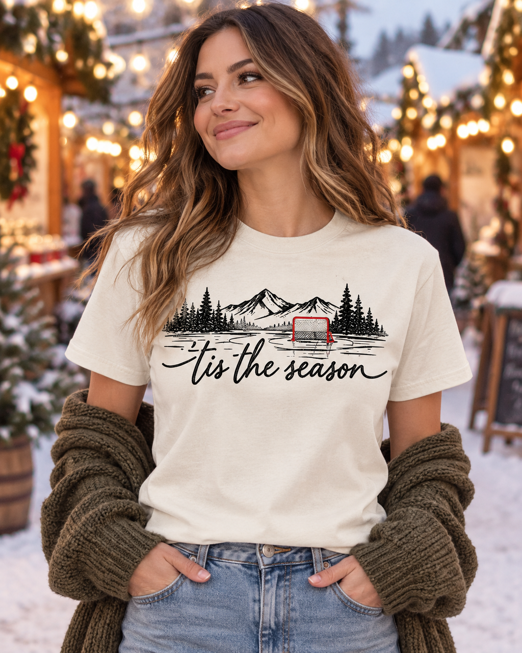’Tis the Season Pond Hockey T-Shirt