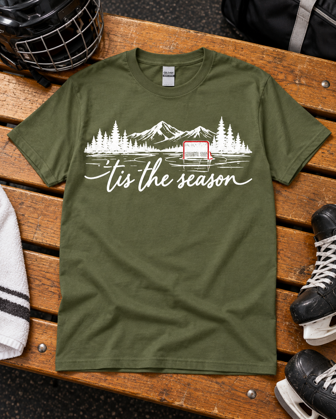 ’Tis the Season Pond Hockey T-Shirt
