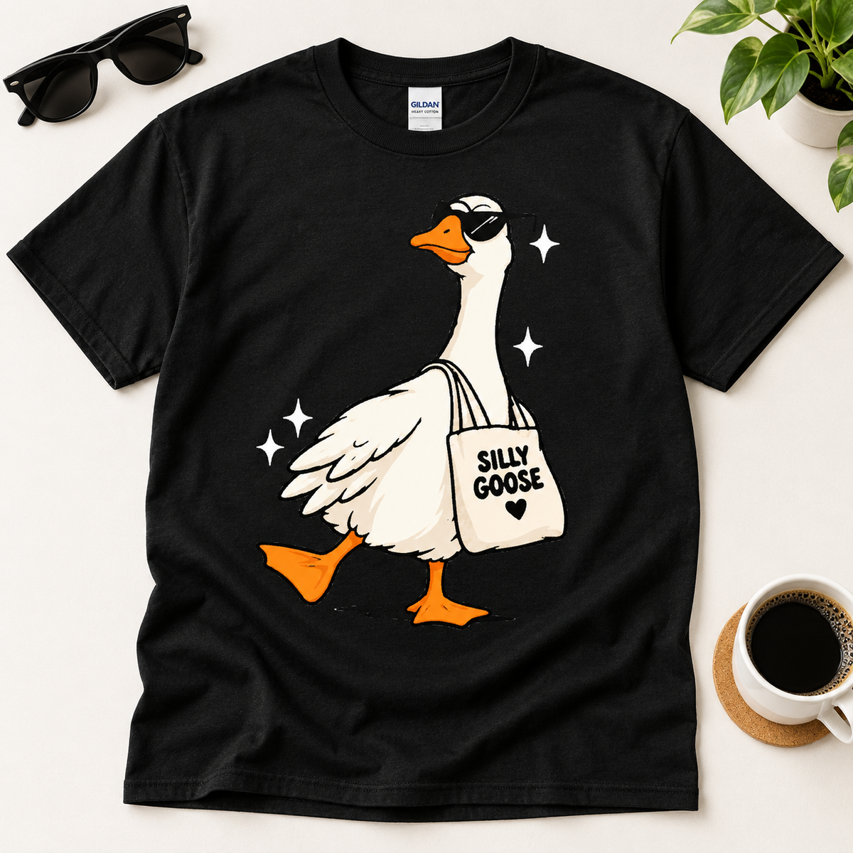Silly Goose Tote Bag Graphic T-Shirt