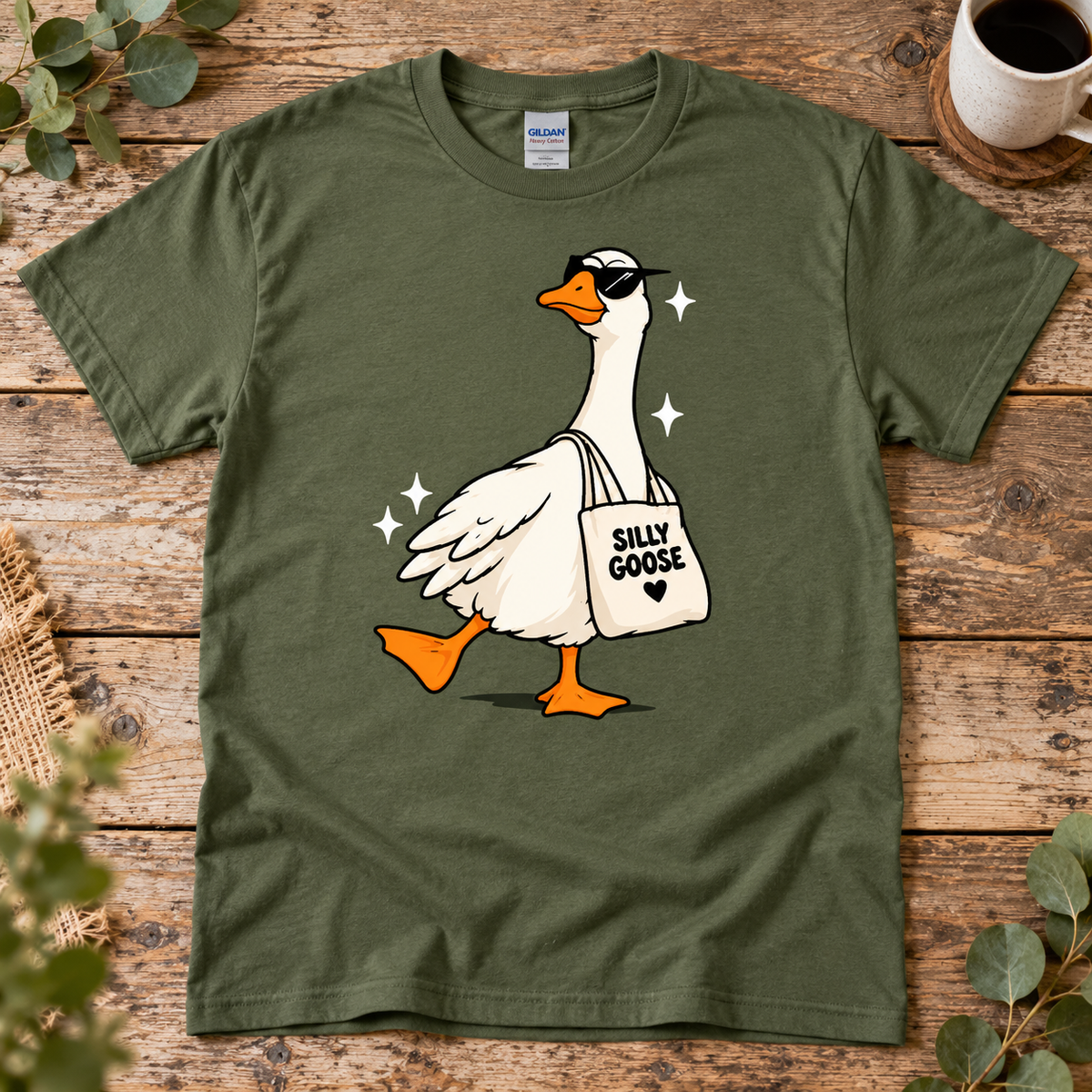Silly Goose Tote Bag Graphic T-Shirt
