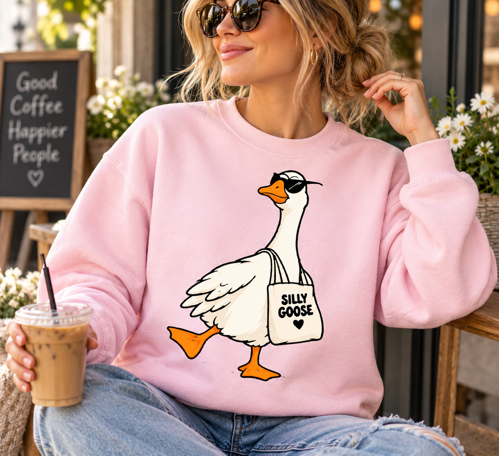 Silly Goose Tote Bag Crewneck Sweatshirt