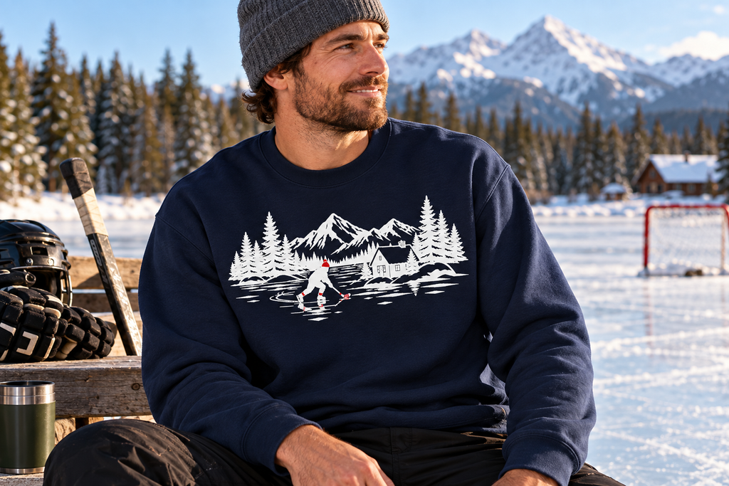 Pond Hockey Red Hat Sweatshirt