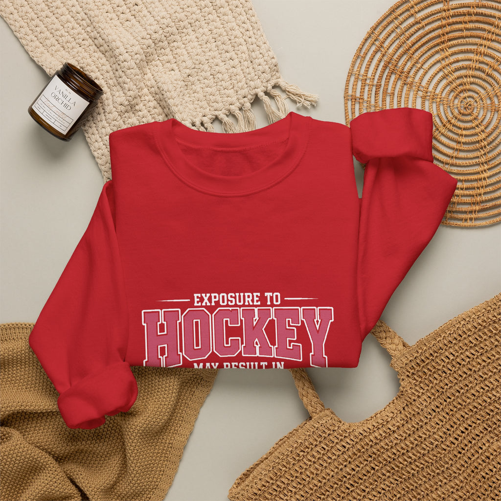 Hockey Happiness Crewneck Sweatshirt for Women
