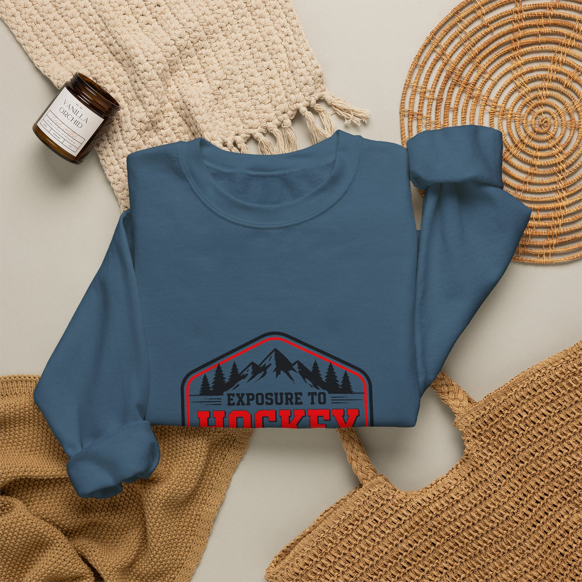 Hockey Happiness Crewneck Sweatshirt for Men