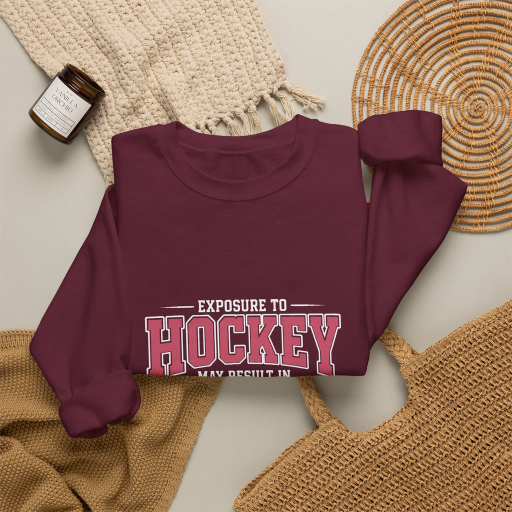 Hockey Happiness Crewneck Sweatshirt for Women